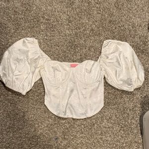 Sugar Thrillz XS White Corset Top